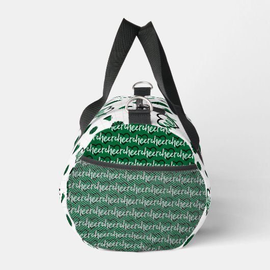 Grüne Hörer, Pom Poms, Megaphone Muster Duffle Bag (Rechts)