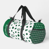 Grüne Hörer, Pom Poms, Megaphone Muster Duffle Bag (Rechte Ecke)