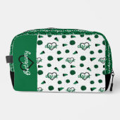 Grüne Hörer, Pom Poms, Megaphone Muster Waschbeutel (Vorderseite)