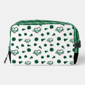 Grüne Hörer, Pom Poms, Megaphone Muster Waschbeutel (Rückseite)