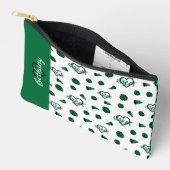 Grüne Hörer, Pom Poms, Megaphone Muster Zubehörtasche (Offen)