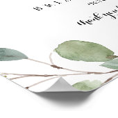 Grüne Horizontal Probe Abendessen Begrüßungszeiche Poster (Ecke)