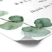 Grüne horizontale Probe Abendessen Begrüßungszeich Poster (Ecke)