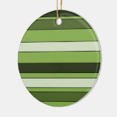 Grüne, horizontale Streifen Muster Elegant Keramikornament (Links)