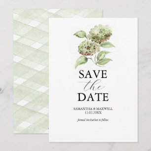 Grüne Hortensien Hochzeit Save The Dates Date