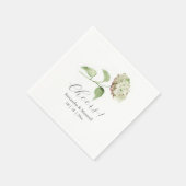 Grüne Hortensien-Hochzeitsservietten Serviette (Ecke)