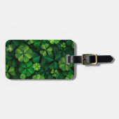 GRÜNE, HÜBSCHE IRISCHE KLEEBLATT GEPÄCKANHÄNGER (Vorderseite horizontal)