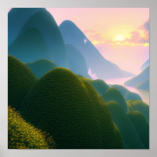 Grüne Hügel am Poster (Vorne)