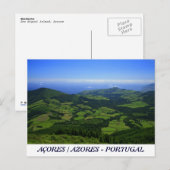 Grüne Hügel - Azoren Postkarte (Vorne/Hinten)