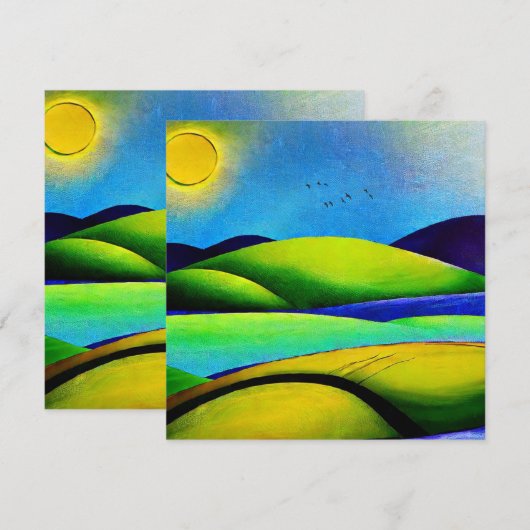 Grüne Hügel Landschaft (Vorne/Hinten)