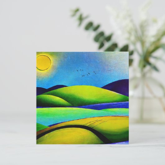 Grüne Hügel Landschaft (Stehend Vorderseite)