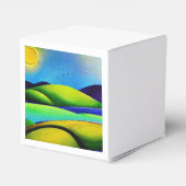 Grüne Hügel Landschaft Geschenkschachtel (Rückseite)