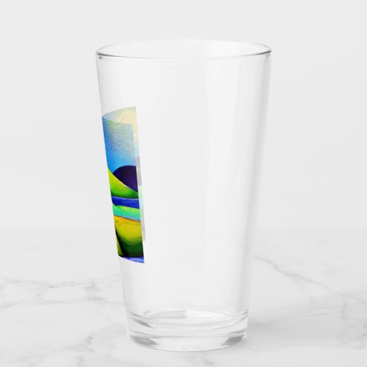 Grüne Hügel Landschaft Glas (Links)