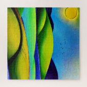 Grüne Hügel Landschaft Puzzle (Horizontal)