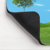 Grüne Hügel mit Kaninchen Mousepad (Ecke)