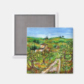 GRÜNE HÜGEL UND OLIVENBÄUME IN DER TUSKANISCHEN LA MAGNET (Vorderseite/Rückseite)