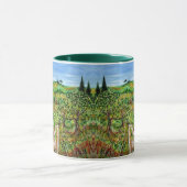 GRÜNE HÜGEL UND OLIVENBÄUME TUSKANISCHE LANDSCHAFT TASSE (Zentrum)