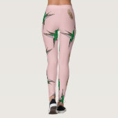 Grüne Hummingbird-Birkenfeder Leggings (Rückseite)