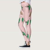 Grüne Hummingbird-Birkenfeder Leggings (Links)