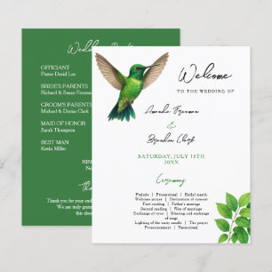 Grüne Hummingbird Leafy Botanische Hochzeit an der