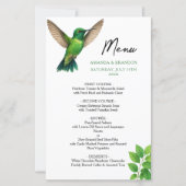 Grüne Hummingbird Leafy Botanische Hochzeit an der (Vorderseite)