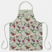 Grüne Hummingvogel Mit Monogramm Schürze (Vorderseite)