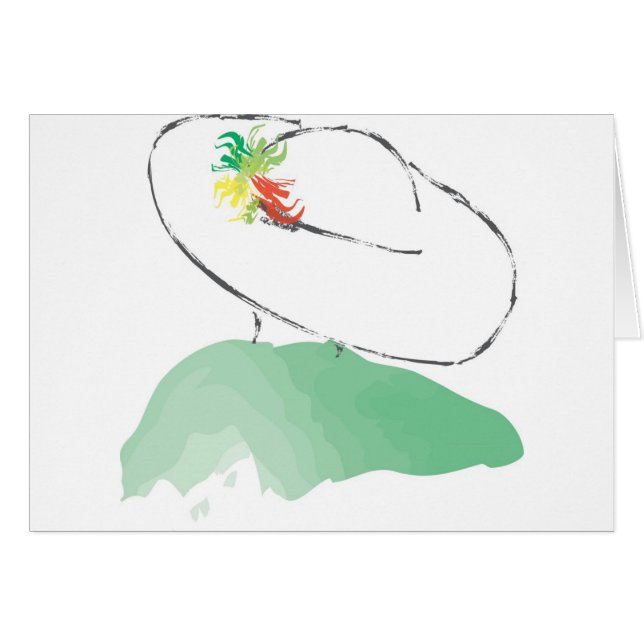 GRÜNE HUT-DAME (Vorderseite (Horizontal))