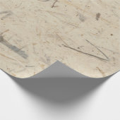 Grüne Hütte, cremig, naturbelassen Geschenkpapier (Ecke)