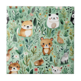 Grüne Hütte im Zentrum der Blumenlandschaft Fliese