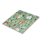 Grüne Hütte im Zentrum der Blumenlandschaft Fliese (Seite)