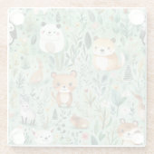 Grüne Hütte im Zentrum der Blumenlandschaft Glasuntersetzer (Rückseite)