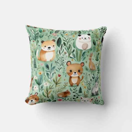 Grüne Hütte im Zentrum der Blumenlandschaft Kissen (Vorderseite)