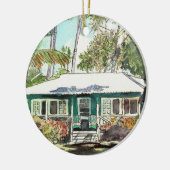 Grüne Hütte Kauai Keramik Ornament (Links)