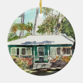 Grüne Hütte Kauai Keramik Ornament (Hinten)