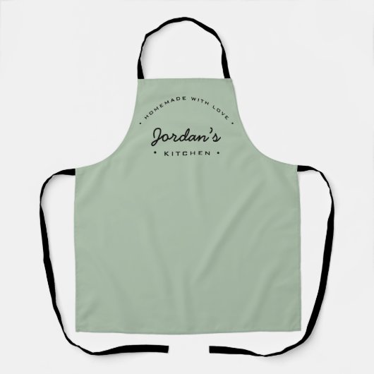 Grüne Hütte mit Liebe Custom Your Kitchen Schürze (Vorderseite)