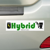 Grüne HYBRIDE Batterie und Pumpe Autoaufkleber (Auf Auto)