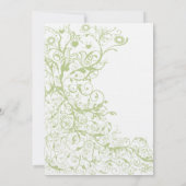 Grüne Hydrangea #28 Einladungen für Hochzeiten von (Rückseite)