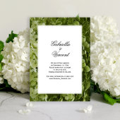 Grüne Hydrangea-Blume Hochzeit retten Datum Save The Date