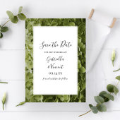 Grüne Hydrangea-Blume Hochzeit retten Datum Save The Date