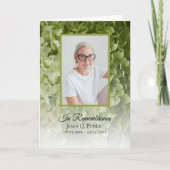 Grüne Hydrangea-Blumenbeerdigung geklappt Programm (Vorderseite)