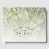 Grüne Hydrangea-Feier zum Gedenken an das Leben Gästebuch (Vorderseite)