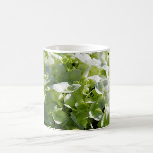 Grüne Hydrangeas-Blume Kaffeetasse (Mittel)