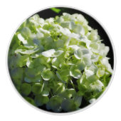Grüne Hydrangeas-Blume Keramikknauf (Vorderseite)