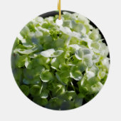 Grüne Hydrangeas-Blumen Keramik Ornament (Hinten)