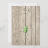 Grüne Hydrangeen-Hochzeitseinladung Einladung (Rückseite)