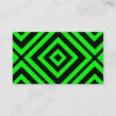 Grüne hypnotische Geometrie Visitenkarte (Rückseite)