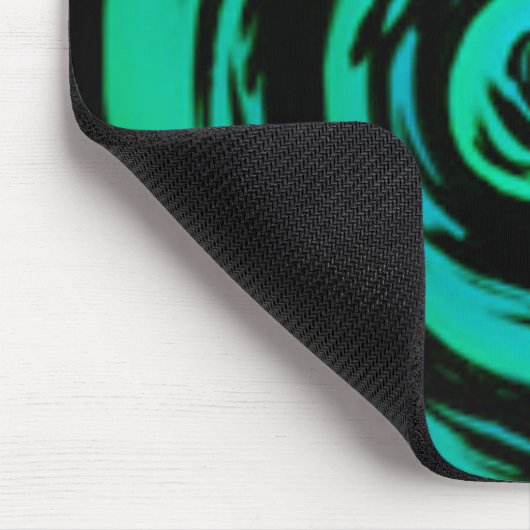 Grüne hypnotische Strudel-Kunst Mousepad (Ecke)
