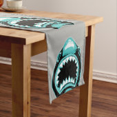 Grüne Illustration über Haifischwasser Kurzer Tischläufer (Beispiel)