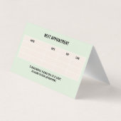 Grüne Illustration Wäscheservice Visitenkarten (Rückseite)