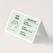 Grüne Illustration Wäscheservice Visitenkarten (Vorderseite)